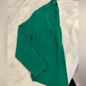Nine West Dark Green Blouse L